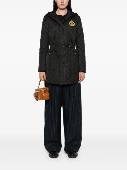 Logo-Patch Parka Coat