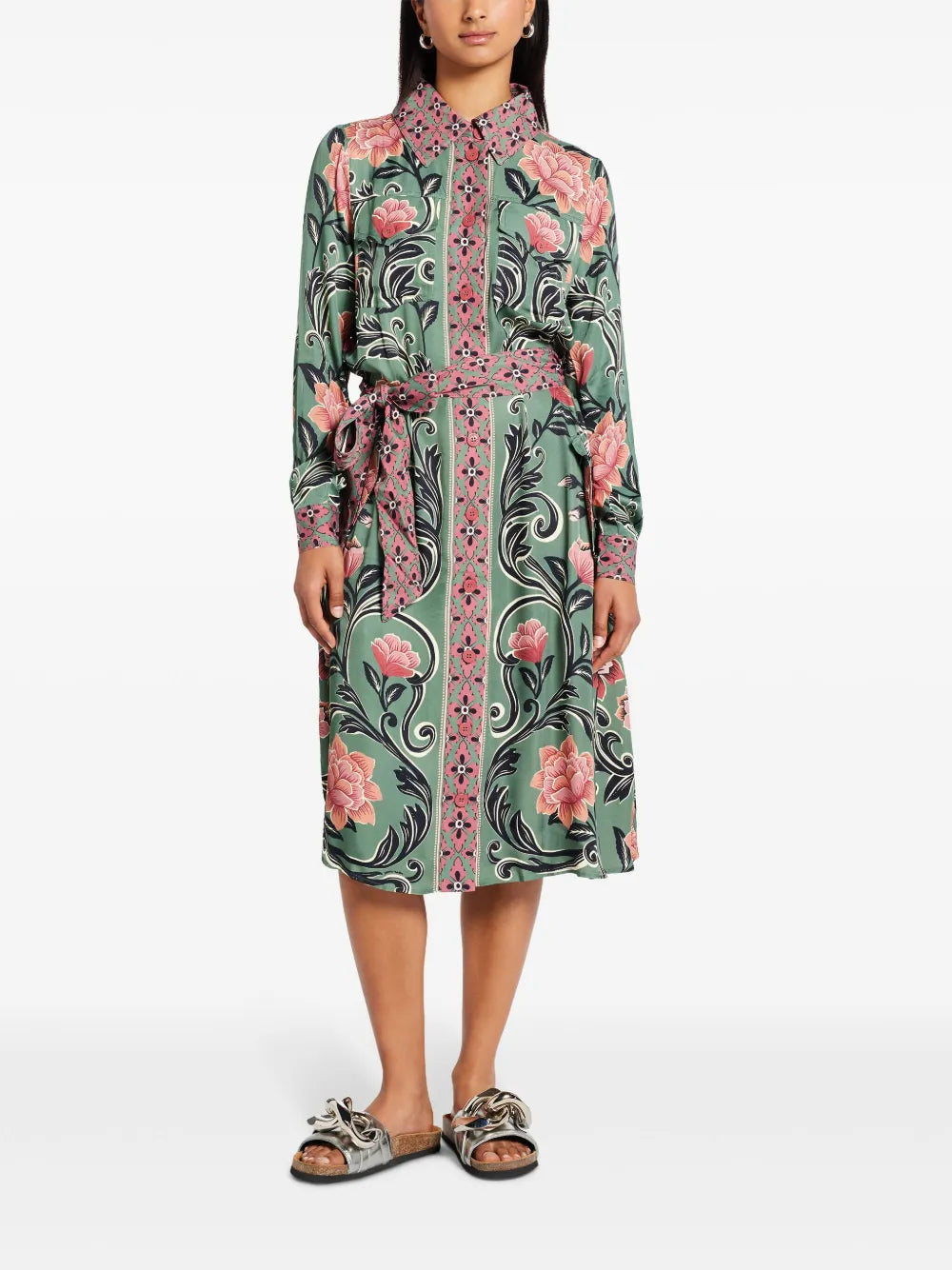 Floral-Print Midi Dress