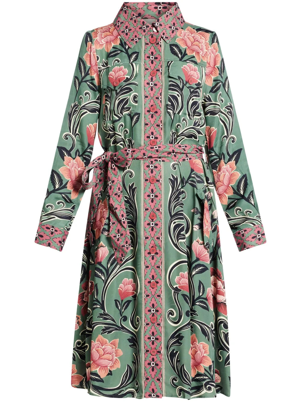 Floral-Print Midi Dress
