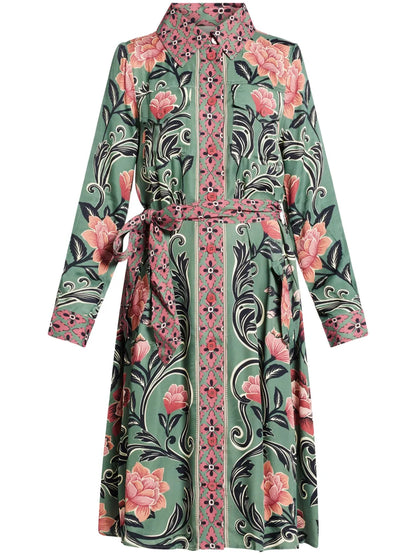 Floral-Print Midi Dress