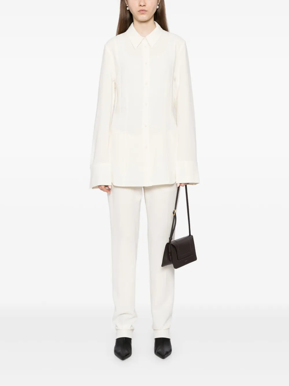 Low-Waist Slim Trousers