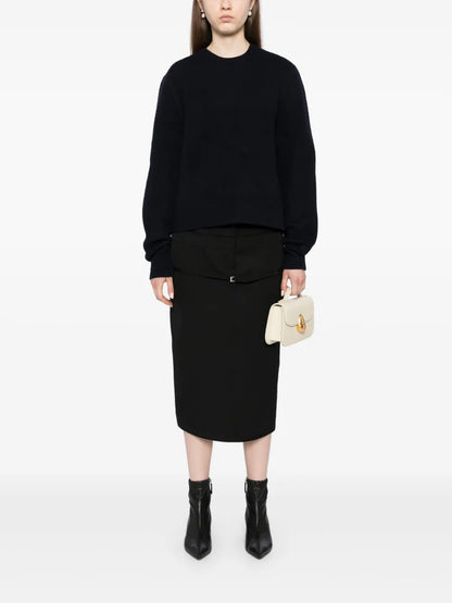 Cropped Crew Neck Jumper