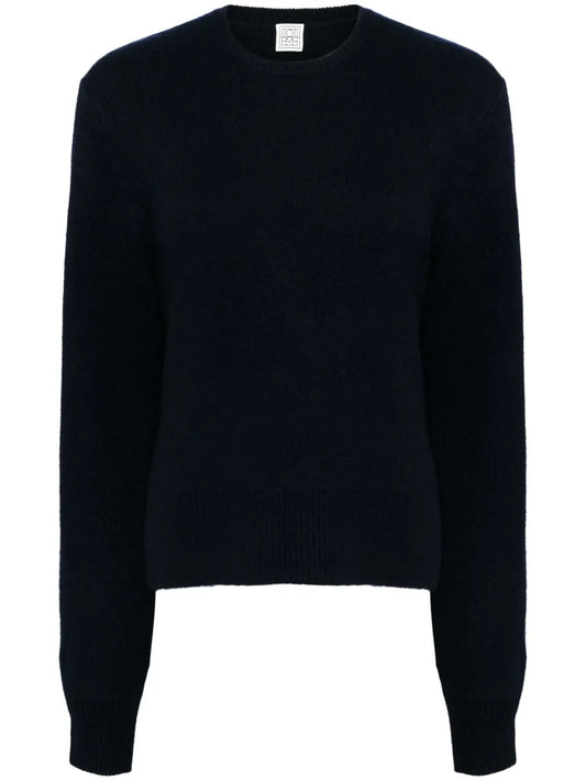 Cropped Crew Neck Jumper