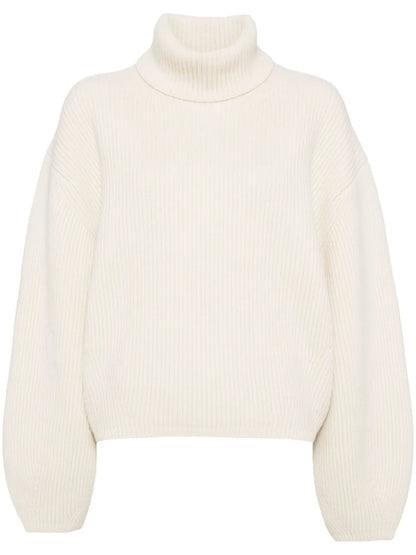 Ribbed Turtleneck Top