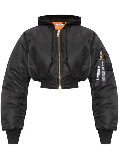 Cropped Bomber Jacket
