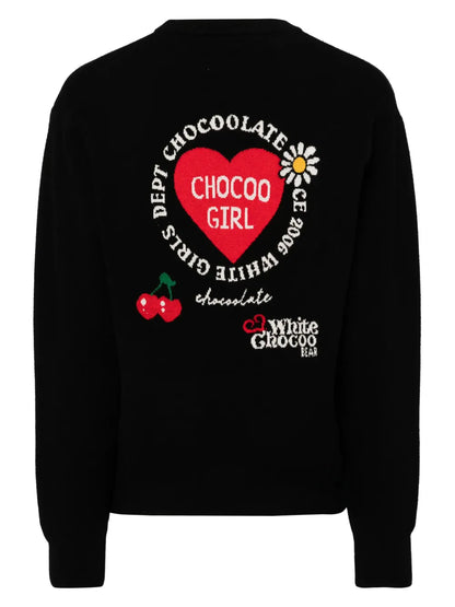 Logo Intarsia-Knit Ribbed Jumper
