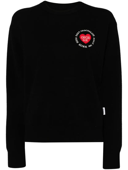 Logo Intarsia-Knit Ribbed Jumper