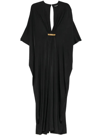 V-Neck Satin Dress