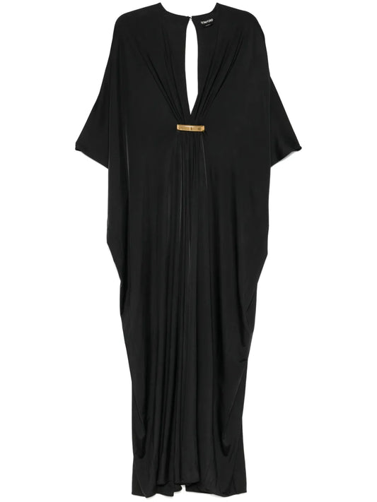 V-Neck Satin Dress
