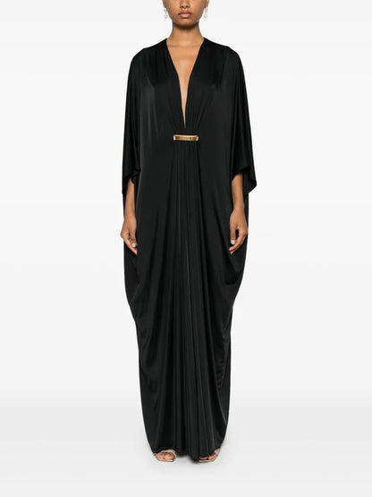 V-Neck Satin Dress
