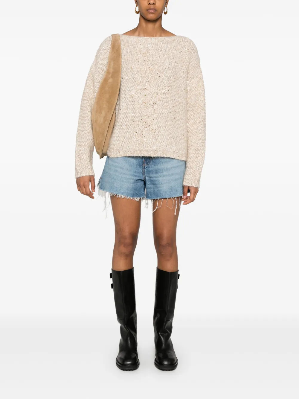 Sequin-Embellished Sweater