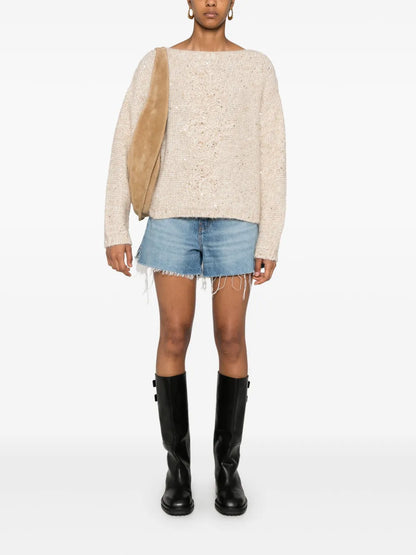 Sequin-Embellished Sweater