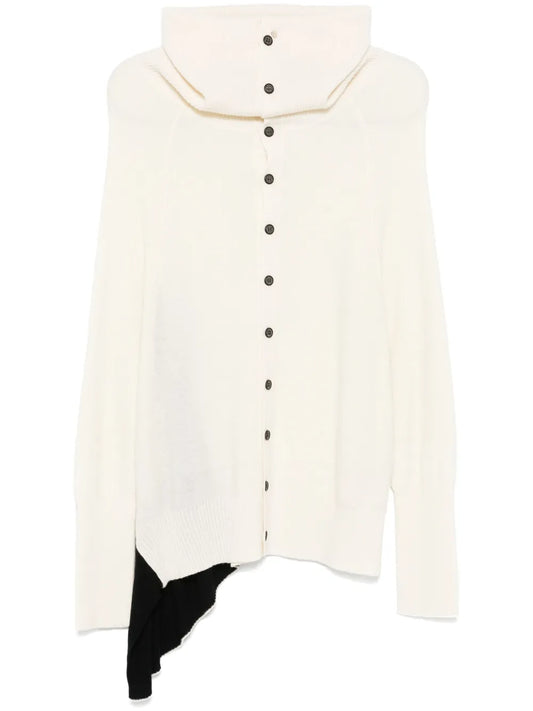 Draped-Detail Cardigan