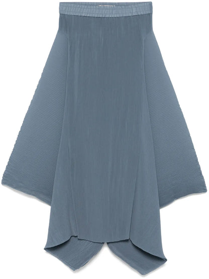 Wrist Plissé Midi Skirt