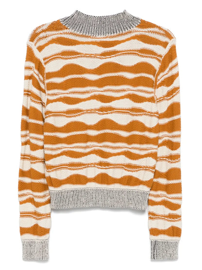 Wave-Knit Sweater