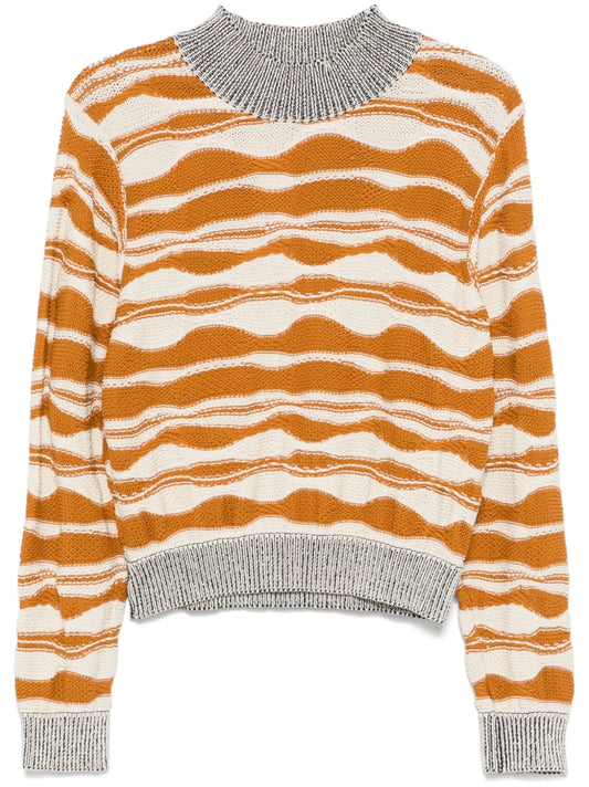 Wave-Knit Sweater