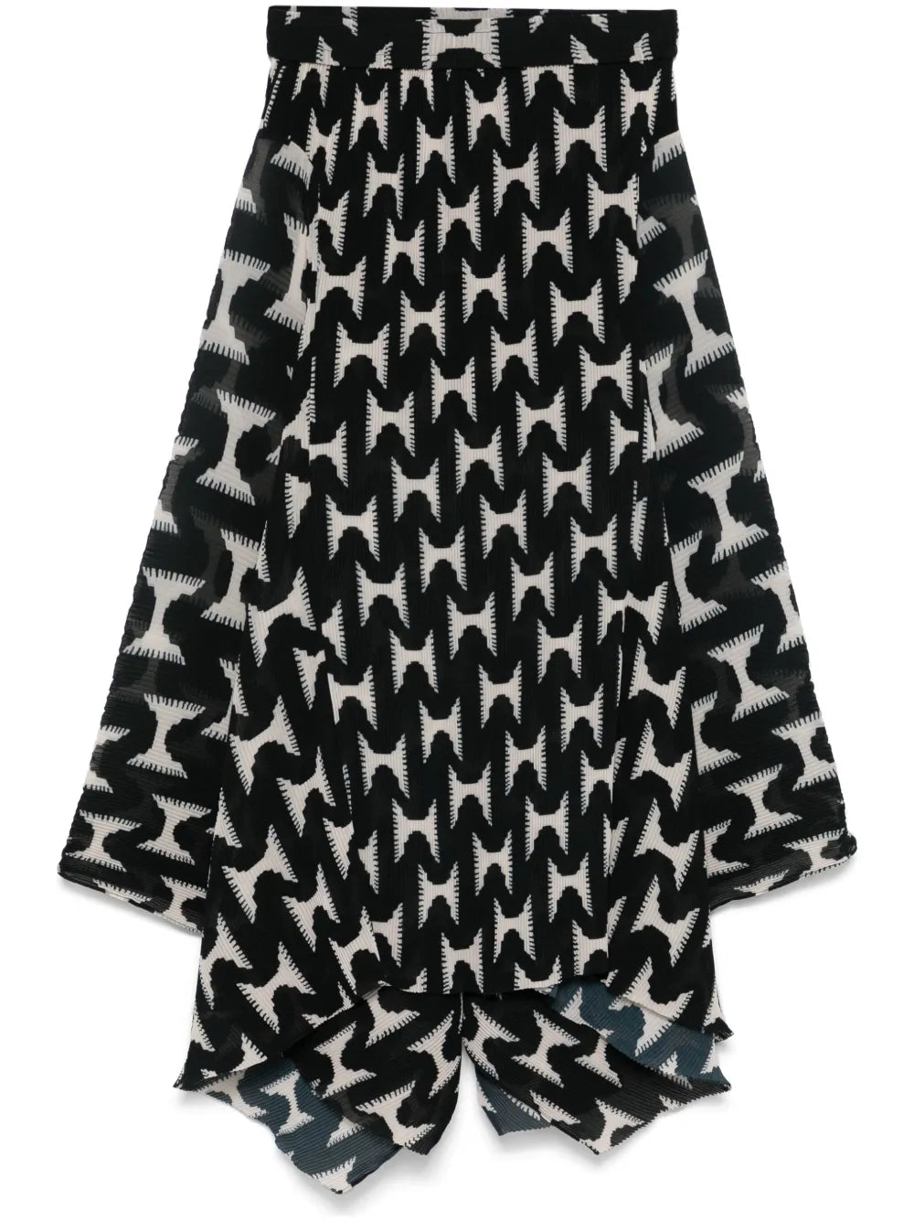 Wrist Plissé Midi Skirt