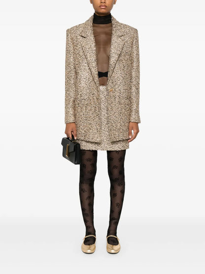 Lurex Tweed Mini Skirt