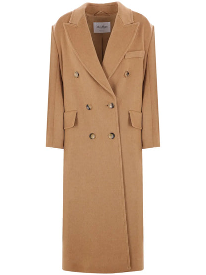Double-Breasted Camel Coat