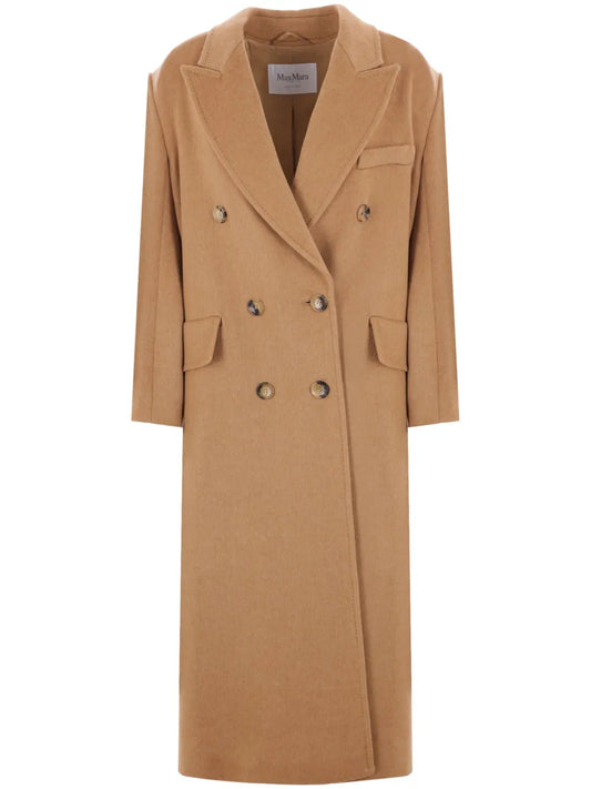 Double-Breasted Camel Coat