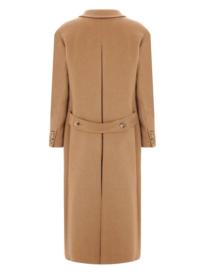Double-Breasted Camel Coat