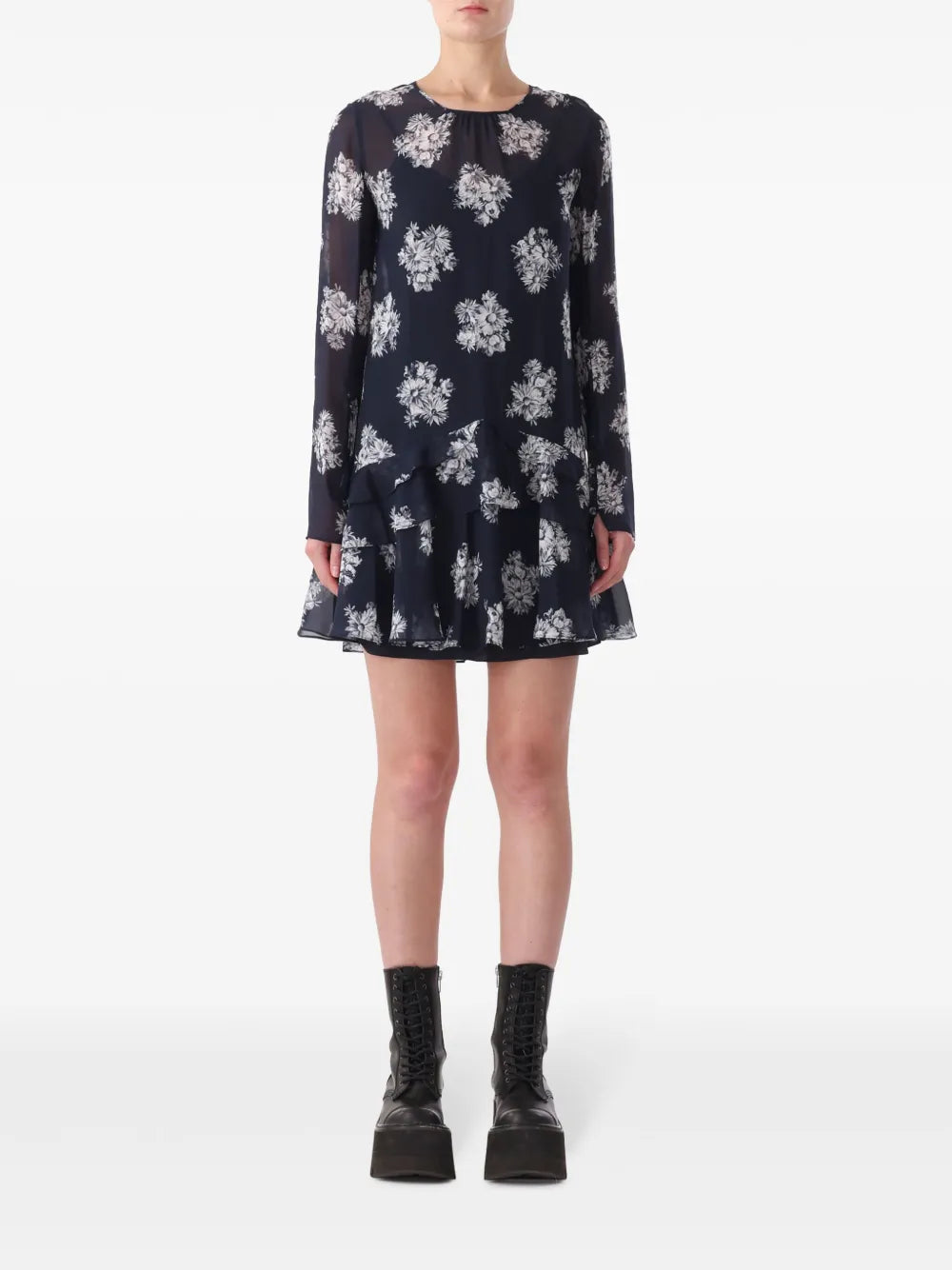 Ruffle-Detail Mini Dress