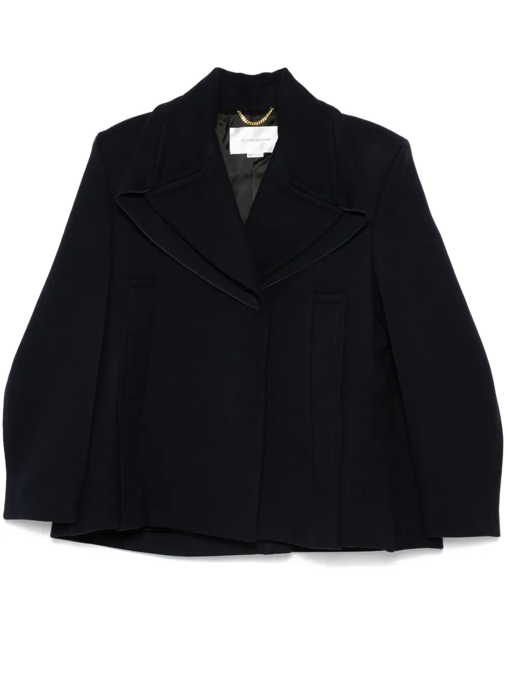 Pointed-Shoulder Peacoat