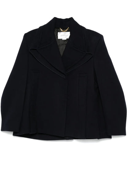 Pointed-Shoulder Peacoat