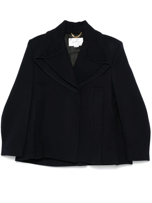 Pointed-Shoulder Peacoat