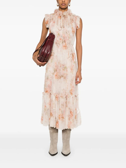 Illustration Flutter Midi Dress