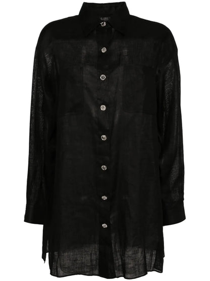 2000 Cc-Button Linen Shirt