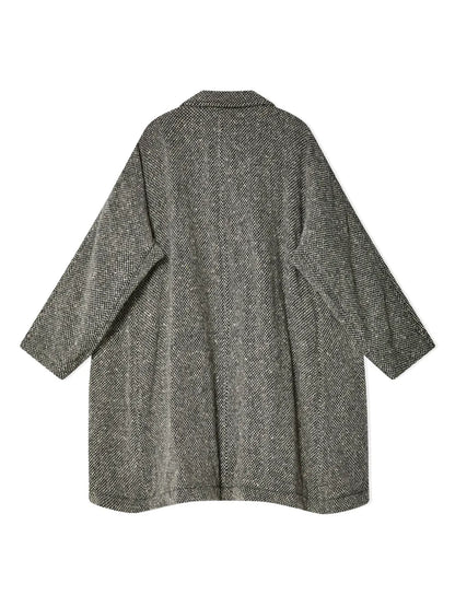 Herringbone Single Breasted Coat