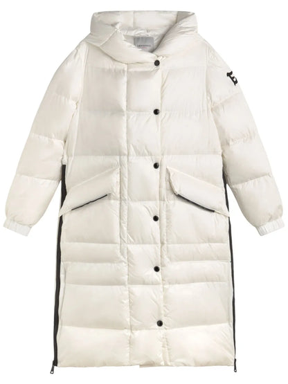 Slit-Detail Long Padded Coat