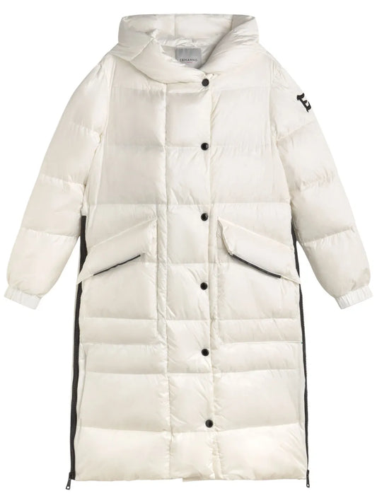Slit-Detail Long Padded Coat
