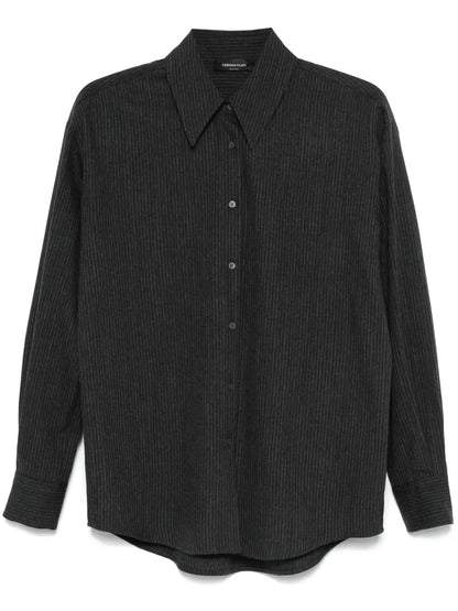 Pinstriped Flannel Shirt