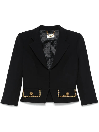 Chain-Trim Cropped Jacket
