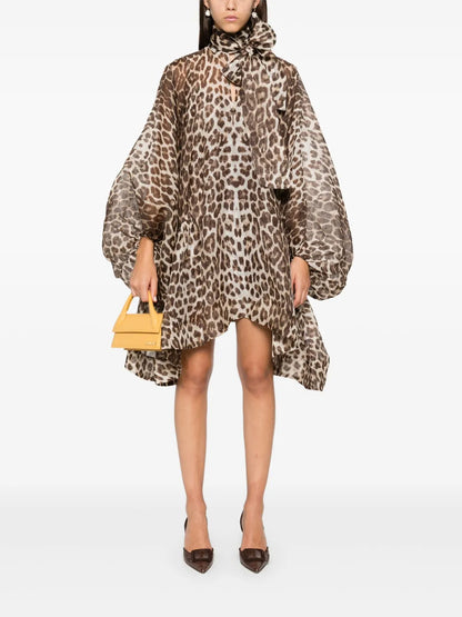 Illustration Billow Mini Dress