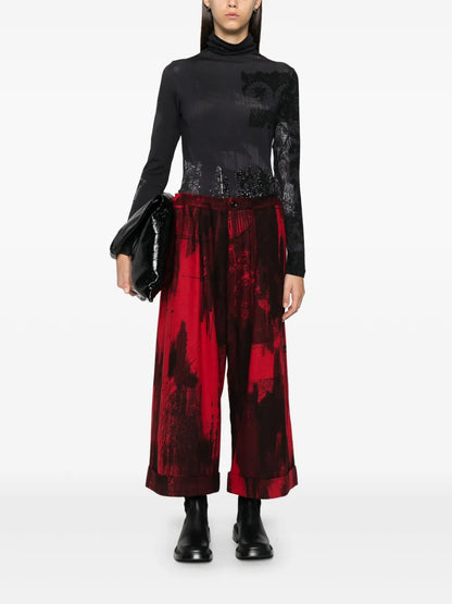 Abstract-Print Top