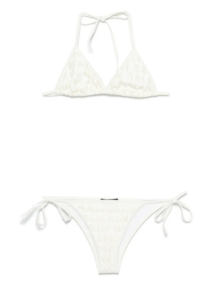 Logo-Glitter Bikini Set