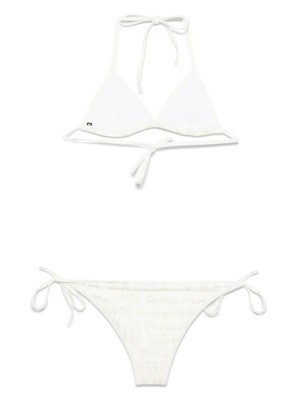 Logo-Glitter Bikini Set