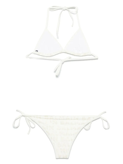 Logo-Glitter Bikini Set