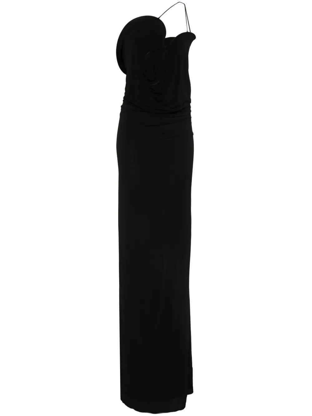 Wave-Coil Draped Gown