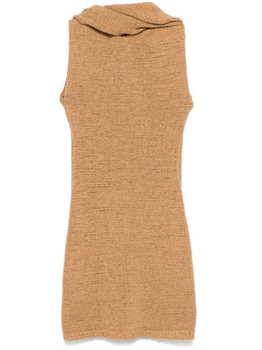 Hooded Knitted Mini Dress