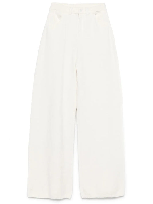 Wide-Leg Knitted Trousers