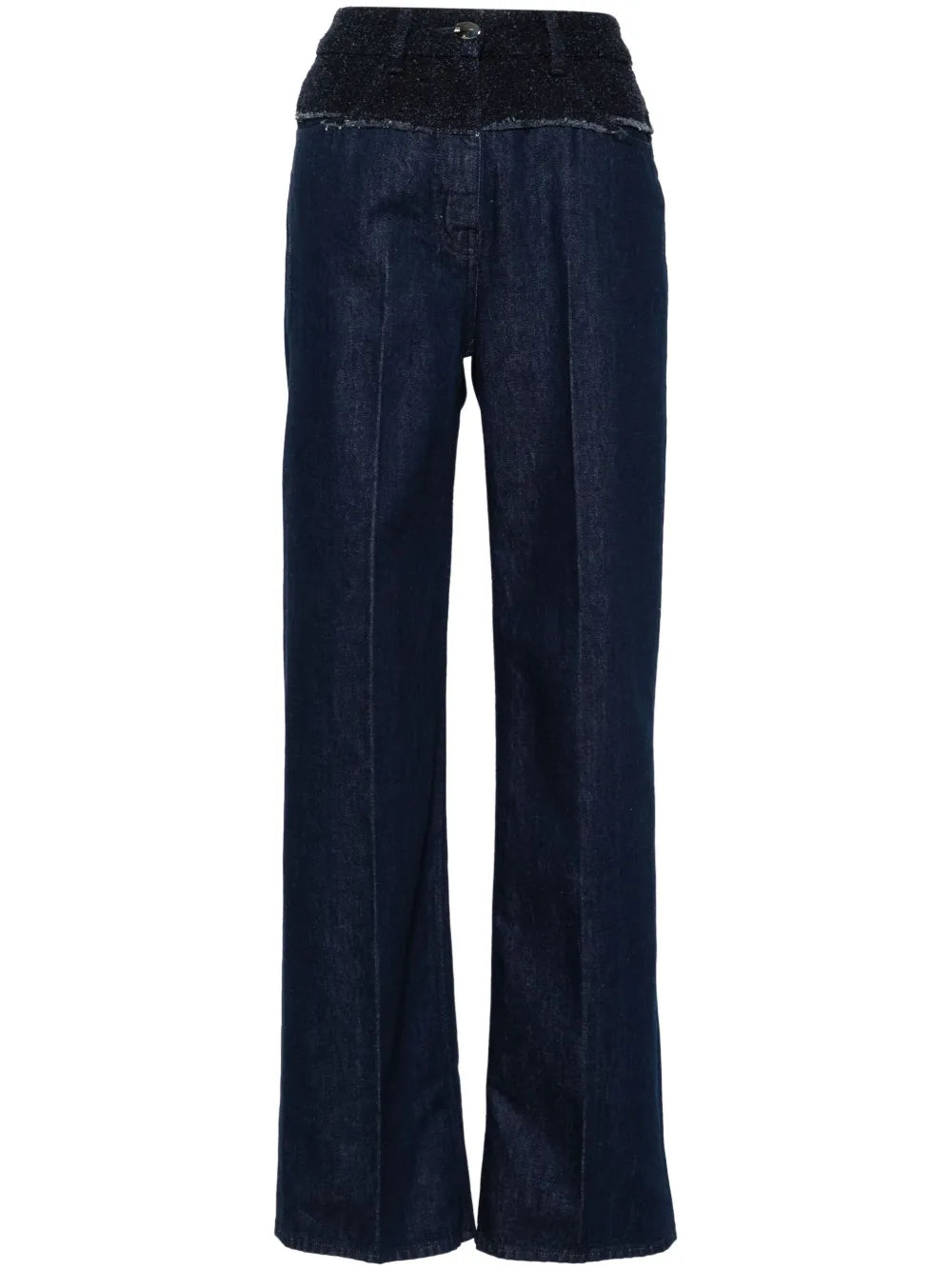 Bouclé-Panelled Jeans