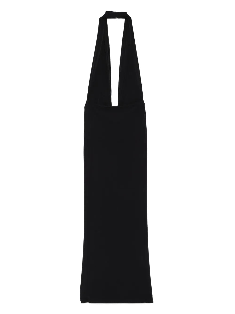 Orbit-Detail Halterneck Maxi Dress