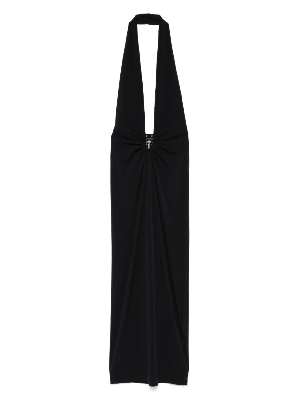 Orbit-Detail Halterneck Maxi Dress