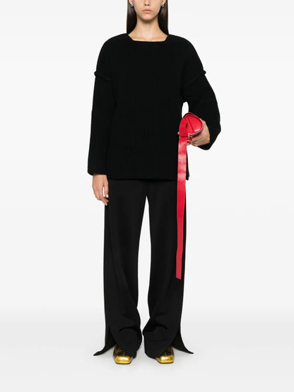 Raised-Seam Sweater