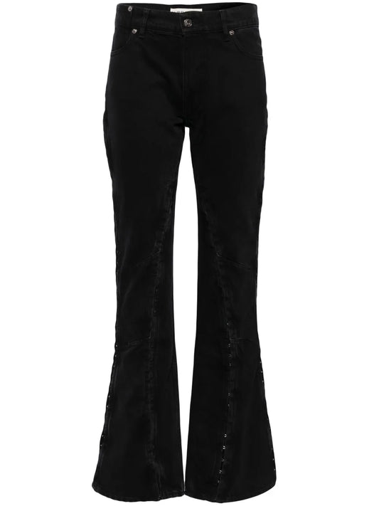 Side Hook Flared Jeans