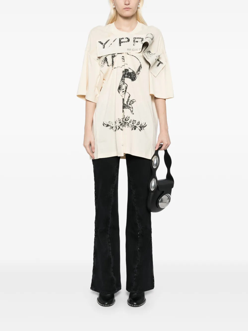 Side Hook Flared Jeans